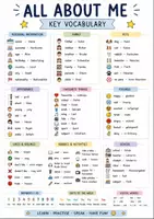 Vorschau - Arbeitsblätter - All About Me – Vocabulary | Colourful Edition (Vokabelliste) - Deckblatt