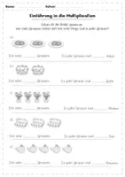 Vorschau - Arbeitsblätter - Einführung in die Multiplikation - Kleines Einmaleins Mathe Klasse 2 & 3 - Seite 2