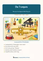 Vorschau - Stationenlernen - Die Trompete – Lesespurgeschichte mit Rätselaufgaben (Klasse 8) - Seite 1