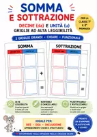 anteprima - Esercizi - Griglia grande somma e sottrazione, plastificabile - Pagina di copertina