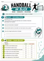Vorschau - Arbeitsblätter - Handball – Ersatzaufgabe für den Sportunterricht | Theorie & Beobachtung - Deckblatt