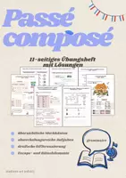 Vorschau - Unterrichtsreihen - Passé composé Übungsheft | Regeln & Übungen | Französisch - Deckblatt