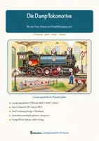 Vorschau - Arbeitsblätter - Die Dampflokomotive – Lesespurgeschichte mit Rätselaufgaben (Klasse 8) - Seite 1