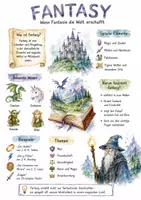 Vorschau - Arbeitsblätter - Lernposter + Arbeitsblatt "Fantasy" + interaktive Lösung & MP3 + Mindmap + Infografik - Deckblatt