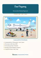 Vorschau - Arbeitsblätter - Das Flugzeug – Lesespurgeschichte mit Rätselaufgaben (Klasse 8) - Seite 1