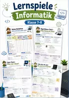Vorschau - Arbeitsblätter - Lernspiele Informatik Klasse 7–8 | 5 abwechslungsreiche Arbeitsblätter zu Daten, Algorithmen, Cyber-Sicherheit & Code - Deckblatt