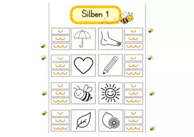 Vorschau - Arbeitsblätter - Materialpaket Silben Klasse 1 Spiele Übungsheft - Seite 2