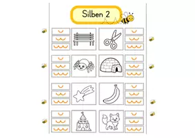 Vorschau - Arbeitsblätter - Materialpaket Silben Klasse 1 Spiele Übungsheft - Seite 3