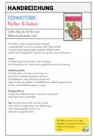 Vorschau - Arbeitsblätter - Feinmotorik – Reißen & Kleben | Schildkröte gestalten - Seite 1