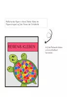 Vorschau - Arbeitsblätter - Feinmotorik – Reißen & Kleben | Schildkröte gestalten - Seite 2