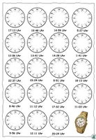 Vorschau - Arbeitsblätter - DaZ - Uhrzeit eintragen -Gemischte Zeiten - DaZ / Mathematik - Seite 3
