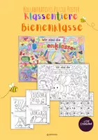 Vorschau - Mal- und Bastelvorlagen - Bienenklasse Gemeinschaftsposter I Klassentier Poster Biene+Ausmalbild I Schulstart I Klassengemeinschaft - Seite 1