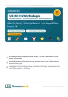Vorschau - Stundenentwürfe - UB-Kit NaWi Biologie Stundenentwurf - Deckblatt