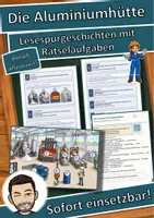 Vorschau - Arbeitsblätter - Die Aluminiumhütte – Lesespurgeschichte mit Rätselaufgaben (Klasse 9) - Deckblatt