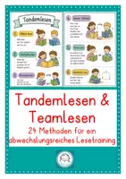 Vorschau - Fördermaterial/Inklusion - Tandemlesen & Teamlesen 24 Methoden für ein abwechslungsreiches Lesetraining - Deckblatt