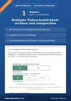 Vorschau - selbst erstellte Cliparts/Grafiken - Kapitel 1 Bedingte Wahrscheinlichkeit Selbstlernkurs - Deckblatt