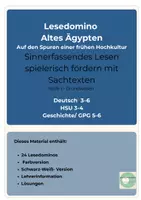 Vorschau - Stationenlernen - Lesedomino Altes Ägypten 24 Karten sinnerfassend Leseverständnis Klasse 3-6 - Seite 1
