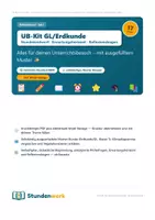 Vorschau - Stundenentwürfe - UB-Kit GL Erdkunde Stundenentwurf - Deckblatt