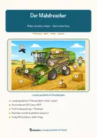 Vorschau - Arbeitsblätter - Der Mähdrescher – Lesespurgeschichte mit Rätselaufgaben (Klasse 8) - Seite 1