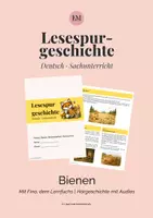 Vorschau - Arbeitsblätter - Lesespurgeschichte „Fino und das stille Feld“ | Bienen & Naturschutz | Deutsch & Sachunterricht - Deckblatt