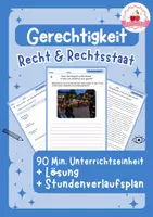 Vorschau - Stundenentwürfe - Recht, Gerechtigkeit & Rechtsstaat | Klasse 7–9 - Deckblatt