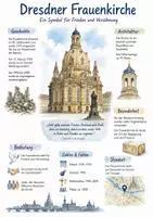 Vorschau - Arbeitsblätter - Lernplakat + Arbeitsblätter zum Thema "Dresdner Frauenkirche" + Lösung & MP3 + - Deckblatt
