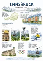 Vorschau - Arbeitsblätter - Lernplakat + Arbeitsblätter zum Thema "Innsbruck" + Lösung & MP3 + Mindmap + Infografik - Deckblatt