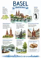 Vorschau - Arbeitsblätter - Lernposter + Arbeitsblatt zum Thema "Basel" + Onlineübung & MP3 + Mindmap + Infografik - Deckblatt