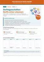 Vorschau - Arbeitsblätter - Stoffeigenschaften: Stoffe sicher erkennen - Klasse 7 - Deckblatt
