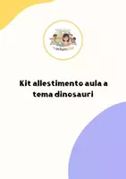 anteprima - Materiale per pittura e bricolage - allestimento aula a tema dinosauri - Pagina di copertina