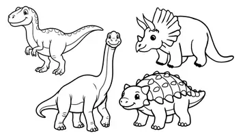 anteprima - Materiale per pittura e bricolage - allestimento aula a tema dinosauri - Pagina 1