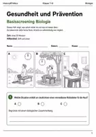 Vorschau - Arbeitsblätter - Basisscreening Biologie Klasse 7–8 Prävention - Deckblatt