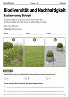 Vorschau - Arbeitsblätter - Biodiversität Basisscreening Klasse 7–8 - Deckblatt