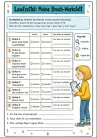 Vorschau - Arbeitsblätter - Brüche addieren und subtrahieren Klasse 5 -6 Verständnis und Anwendung - Seite 1