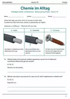 Vorschau - Arbeitsblätter - Chemie im Alltag Basisscreening Klasse 7–8 - Deckblatt