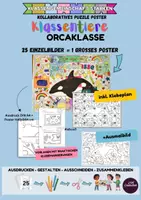 Vorschau - Mal- und Bastelvorlagen - Schulstart I Einschulung I Kollaboratives Klassentier Poster Orca + Ausmalbild - Deckblatt