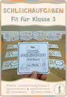 Vorschau - Stationenlernen - Mathe - Schleichaufgaben - Fit für Klasse 3 (Wiederholung Klasse 2) - Deckblatt