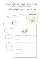 Vista previa - Hojas de trabajo - COMPRENSIONS LECTORES FRASE SIMPLE LLETRA PAL + LLETRA LLIGADA - Portada