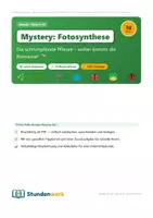 Vorschau - Arbeitsblätter - Fotosynthese Mystery Klasse 7 Klasse 8 - Deckblatt