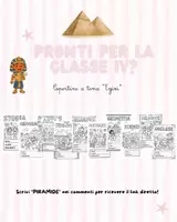 anteprima - Altro tipo di materiale - Copertine quaderni per classe Quarta - Tema Antico Egitto - Pagina di copertina