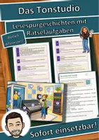 Vorschau - Arbeitsblätter - Das Tonstudio – Lesespurgeschichte mit Rätselaufgaben (Klasse 9) - Deckblatt