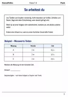 Vorschau - Arbeitsblätter - Basisscreening Physik Messreihen Klasse 7–8 - Seite 1