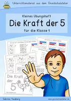 Vorschau - Arbeitsblätter - Kraft der 5 (Übungsheft, Rechnen bis 10, Mathe, Klasse 1) - Deckblatt