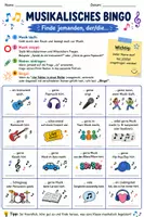 Vorschau - Arbeitsblätter - Musikalisches Bingo – Finde jemanden, der… | Kennenlernspiel Musik | Klasse 4-8 - Seite 1