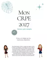 Aperçu - Outils du professeur - Planner 2027 prérempli Bac+3 - Page de couverture