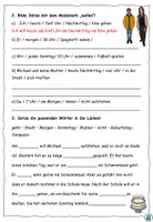 Vorschau - Arbeitsblätter - DaZ - Dialog "Michaels Tag" mit Aufgaben - Thema "Datum und Uhrzeit" DaZ / DaF / Deutsch - Seite 3