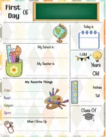 Aperçu - Affichage - Back to School Sign | First Day of School All About Me Printable - Page 3