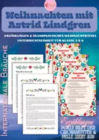 Vorschau - Arbeitsblätter - Weihnachten mit Astrid Lindgren – Erzählungen & Skandinavisches Weihnachtsrätsel - Deckblatt