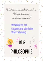 Vorschau - Unterrichtsreihen - Philosophie: Was kann ich wissen? Einstieg - Deckblatt