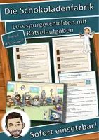 Vorschau - Arbeitsblätter - Die Schokoladenfabrik – Lesespurgeschichte mit Rätselaufgaben (Klasse 8) - Deckblatt